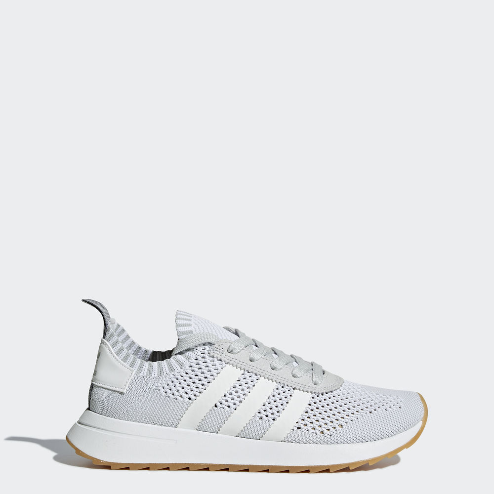 Adidas Flashback Primeknit - Originals γυναικεια - Ασπρα/Ασπρα/Γκρι,Μέγεθος: EU 36 – 54 2/3 (387OHFC